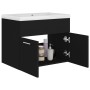 Mueble con lavabo madera de ingeniería negro de vidaXL, Tocadores de baño - Ref: Foro24-3070821, Precio: 149,98 €, Descuento: %