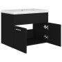 Mueble con lavabo madera de ingeniería negro de vidaXL, Tocadores de baño - Ref: Foro24-3070821, Precio: 149,98 €, Descuento: %