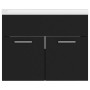 Mueble con lavabo madera de ingeniería negro de vidaXL, Tocadores de baño - Ref: Foro24-3070821, Precio: 149,98 €, Descuento: %