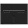 Mueble con lavabo madera de ingeniería negro de vidaXL, Tocadores de baño - Ref: Foro24-3070821, Precio: 149,98 €, Descuento: %