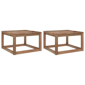 Garden pallet tables 2 pcs impregnated wood 60x60x36.5 cm by vidaXL, Modular outdoor sofas - Ref: Foro24-316190, Price: 88,16...