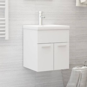 Mueble con lavabo blanco madera de ingeniería de vidaXL, Tocadores de baño - Ref: Foro24-3070811, Precio: 100,99 €, Descuento: %