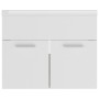 Mueble con lavabo aglomerado blanco y roble Sonoma de vidaXL, Tocadores de baño - Ref: Foro24-3070825, Precio: 165,32 €, Desc...