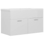 Glossy white engineered wood cabinet with sink by vidaXL, bathroom vanities - Ref: Foro24-3070835, Price: 199,08 €, Discount: %