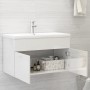 Mueble con lavabo madera de ingeniería blanco brillante de vidaXL, Tocadores de baño - Ref: Foro24-3070835, Precio: 199,08 €,...