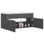 Glossy gray chipboard sink cabinet by vidaXL, bathroom vanities - Ref: Foro24-3070855, Price: 261,37 €, Discount: %