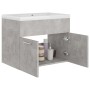 Mueble con lavabo madera de ingeniería gris hormigón de vidaXL, Tocadores de baño - Ref: Foro24-3070824, Precio: 127,99 €, De...