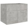 Mueble con lavabo madera de ingeniería gris hormigón de vidaXL, Tocadores de baño - Ref: Foro24-3070824, Precio: 127,99 €, De...