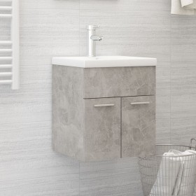 Mueble con lavabo aglomerado gris hormigón de vidaXL, Tocadores de baño - Ref: Foro24-3070815, Precio: 106,99 €, Descuento: %