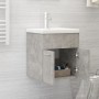 Mueble con lavabo aglomerado gris hormigón de vidaXL, Tocadores de baño - Ref: Foro24-3070815, Precio: 106,21 €, Descuento: %