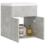 Mueble con lavabo aglomerado gris hormigón de vidaXL, Tocadores de baño - Ref: Foro24-3070815, Precio: 106,21 €, Descuento: %