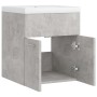 Mueble con lavabo aglomerado gris hormigón de vidaXL, Tocadores de baño - Ref: Foro24-3070815, Precio: 106,21 €, Descuento: %