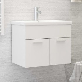 Mueble con lavabo blanco brillante aglomerado de vidaXL, Tocadores de baño - Ref: Foro24-3070820, Precio: 148,62 €, Descuento: %