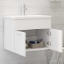 Mueble con lavabo blanco brillante aglomerado de vidaXL, Tocadores de baño - Ref: Foro24-3070820, Precio: 134,25 €, Descuento: %