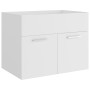 Mueble con lavabo blanco brillante aglomerado de vidaXL, Tocadores de baño - Ref: Foro24-3070820, Precio: 134,25 €, Descuento: %