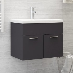 Mueble con lavabo aglomerado gris de vidaXL, Tocadores de baño - Ref: Foro24-3070822, Precio: 160,92 €, Descuento: %