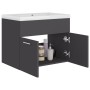 Gray agglomerated sink cabinet by vidaXL, bathroom vanities - Ref: Foro24-3070822, Price: 160,92 €, Discount: %