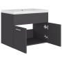 Gray agglomerated sink cabinet by vidaXL, bathroom vanities - Ref: Foro24-3070822, Price: 160,92 €, Discount: %