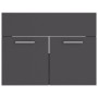 Gray agglomerated sink cabinet by vidaXL, bathroom vanities - Ref: Foro24-3070822, Price: 160,92 €, Discount: %