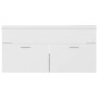 White chipboard and Sonoma oak cabinet with sink by vidaXL, bathroom vanities - Ref: Foro24-3070852, Price: 258,46 €, Discoun...