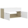 White chipboard and Sonoma oak cabinet with sink by vidaXL, bathroom vanities - Ref: Foro24-3070852, Price: 258,46 €, Discoun...