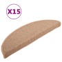 Stair tread mats 15 pcs brown 56x17x3 cm by vidaXL, Stair mats - Ref: Foro24-149851, Price: 54,16 €, Discount: %