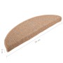 Stair tread mats 15 pcs brown 56x17x3 cm by vidaXL, Stair mats - Ref: Foro24-149851, Price: 54,16 €, Discount: %