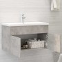 Mueble con lavabo aglomerado gris hormigón de vidaXL, Tocadores de baño - Ref: Foro24-3070833, Precio: 173,16 €, Descuento: %