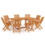 Conjunto de comedor de jardín 9 piezas madera maciza de teca de vidaXL, Conjuntos de jardín - Ref: Foro24-3059576, Precio: 1,...