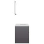 Glossy gray chipboard bathroom furniture set by vidaXL, Bathroom furniture - Ref: Foro24-3070873, Price: 156,92 €, Discount: %