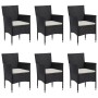 7-Piece Black Synthetic Rattan Garden Dining Set by vidaXL, Garden sets - Ref: Foro24-3070751, Price: 655,36 €, Discount: %