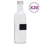 Botellas de vidrio con tapón de rosca 20 uds cuadradas 250 ml de vidaXL, Botellas de agua - Ref: Foro24-150708, Precio: 42,60...