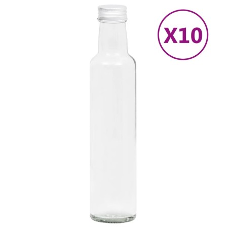 Botellas pequeñas de vidrio con tapón de rosca 10 uds 260 ml de vidaXL, Botellas de agua - Ref: Foro24-150714, Precio: 22,00 ...