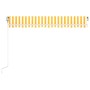 Toldo retráctil automático amarillo y blanco 450x300 cm de vidaXL, Toldos - Ref: Foro24-3068928, Precio: 372,99 €, Descuento: %