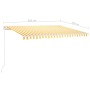 Toldo retráctil automático amarillo y blanco 450x300 cm de vidaXL, Toldos - Ref: Foro24-3068928, Precio: 372,99 €, Descuento: %