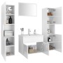 Glossy white engineered wood bathroom furniture set by vidaXL, Bathroom furniture - Ref: Foro24-3071231, Price: 291,01 €, Dis...