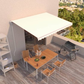 Automatic retractable cream awning 450x300 cm by vidaXL, Awnings - Ref: Foro24-3068927, Price: 372,87 €, Discount: %