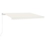 Automatic retractable cream awning 450x300 cm by vidaXL, Awnings - Ref: Foro24-3068927, Price: 364,62 €, Discount: %