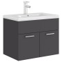 Mueble con lavabo madera de ingeniería gris de vidaXL, Tocadores de baño - Ref: Foro24-3071272, Precio: 182,99 €, Descuento: %