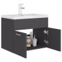 Mueble con lavabo madera de ingeniería gris de vidaXL, Tocadores de baño - Ref: Foro24-3071272, Precio: 182,99 €, Descuento: %