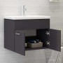 Mueble con lavabo madera de ingeniería gris de vidaXL, Tocadores de baño - Ref: Foro24-3071272, Precio: 182,99 €, Descuento: %