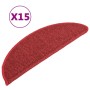 Stair tread mats 15 pcs red 56x17x3 cm by vidaXL, Stair mats - Ref: Foro24-149849, Price: 51,28 €, Discount: %