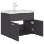 Mueble con lavabo madera de ingeniería gris de vidaXL, Tocadores de baño - Ref: Foro24-3071272, Precio: 182,99 €, Descuento: %