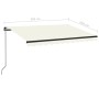 Toldo retráctil manual crema 350x250 cm de vidaXL, Toldos - Ref: Foro24-3069077, Precio: 270,48 €, Descuento: %