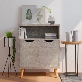 Concrete gray engineered wood sideboard 60x30x72 cm by vidaXL, Sideboards - Ref: Foro24-326826, Price: 62,99 €, Discount: %