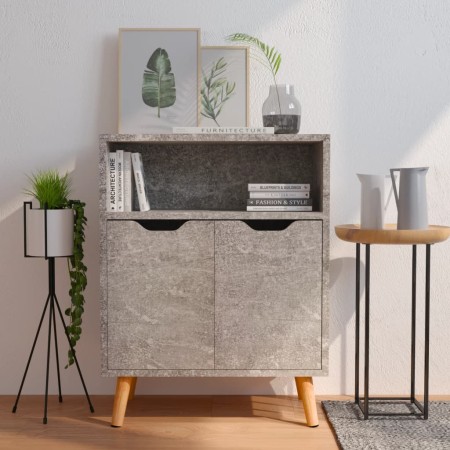 Concrete gray engineered wood sideboard 60x30x72 cm by vidaXL, Sideboards - Ref: Foro24-326826, Price: 62,90 €, Discount: %