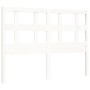 White solid wood bed frame with headboard 120x200 cm by vidaXL, Beds and slatted bases - Ref: Foro24-3194827, Price: 121,81 €...