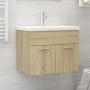 Mueble con lavabo aglomerado roble Sonoma de vidaXL, Tocadores de baño - Ref: Foro24-3071273, Precio: 173,36 €, Descuento: %