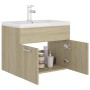 Mueble con lavabo aglomerado roble Sonoma de vidaXL, Tocadores de baño - Ref: Foro24-3071273, Precio: 173,36 €, Descuento: %