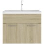 Mueble con lavabo aglomerado roble Sonoma de vidaXL, Tocadores de baño - Ref: Foro24-3071273, Precio: 173,36 €, Descuento: %